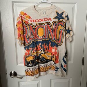 Honda Racing Graphic Tee - White and Orange